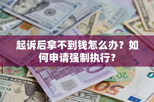 北京起诉后拿不到钱怎么办？如何申请强制执行？