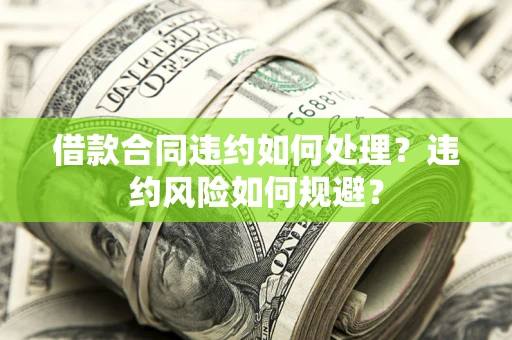 北京借款合同违约如何处理？违约风险如何规避？