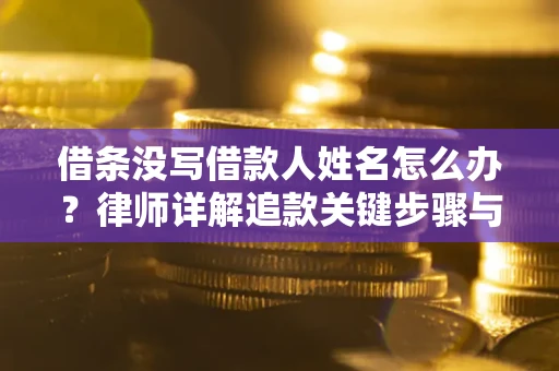 北京借条没写借款人姓名怎么办？律师详解追款关键步骤与证据链构建