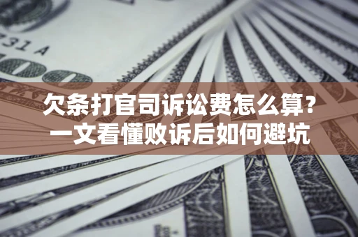 北京欠条打官司诉讼费怎么算？一文看懂败诉后如何避坑