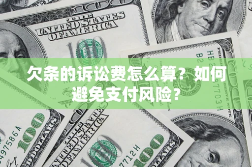 北京欠条的诉讼费怎么算？如何避免支付风险？
