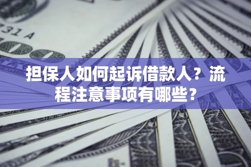 北京担保人如何起诉借款人？流程注意事项有哪些？